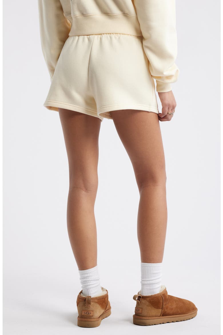 Elastic Waist Fleece Shorts, Alternate, color, IVORY GLEAM