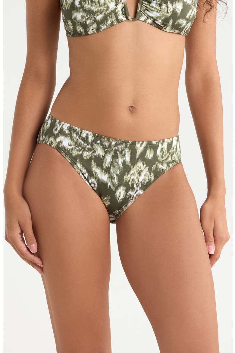 Print Hipster Bikini Bottoms, Main, color, GREEN MULTI