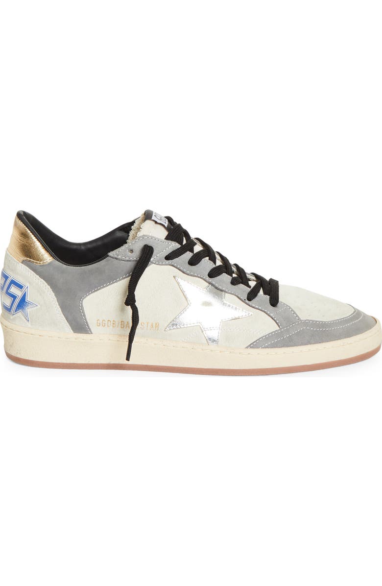 Golden Goose Ball Star Sneaker, Alternate, color, Grey/ Denim/ Silver/ Gold