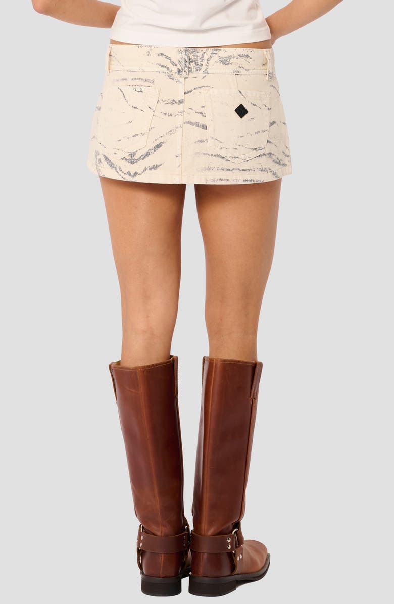 ABRAND Valentina Recycled Cotton Blend Denim Miniskirt, Alternate, color, 