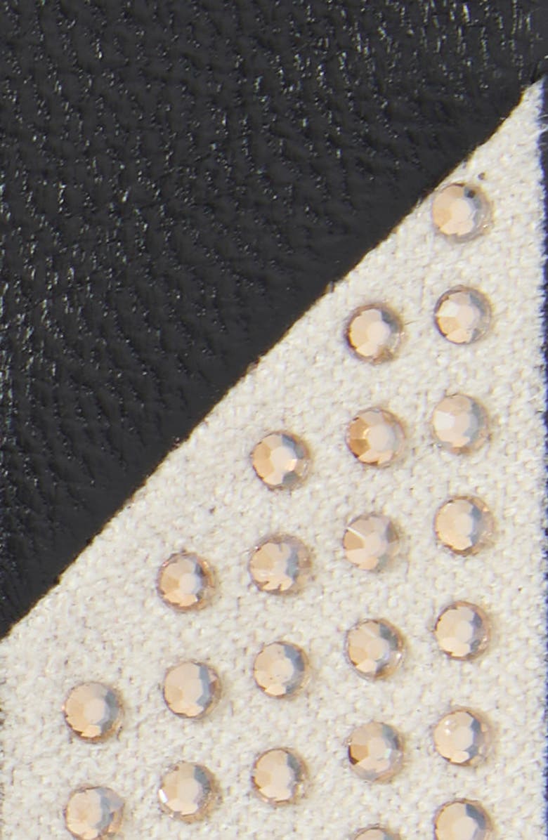 Kurt Geiger London Colorblock Rhinestone Belt, Alternate, color, Black/ White