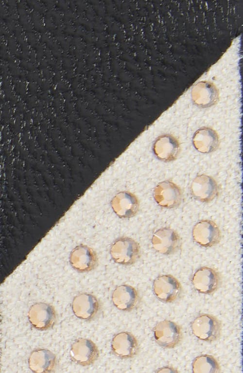 Kurt Geiger London Colorblock Rhinestone Belt In Black