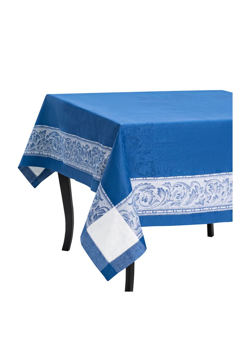 Paris Linen Tablecloth - 71" x 124", Alternate, color, FRENCH BLUE