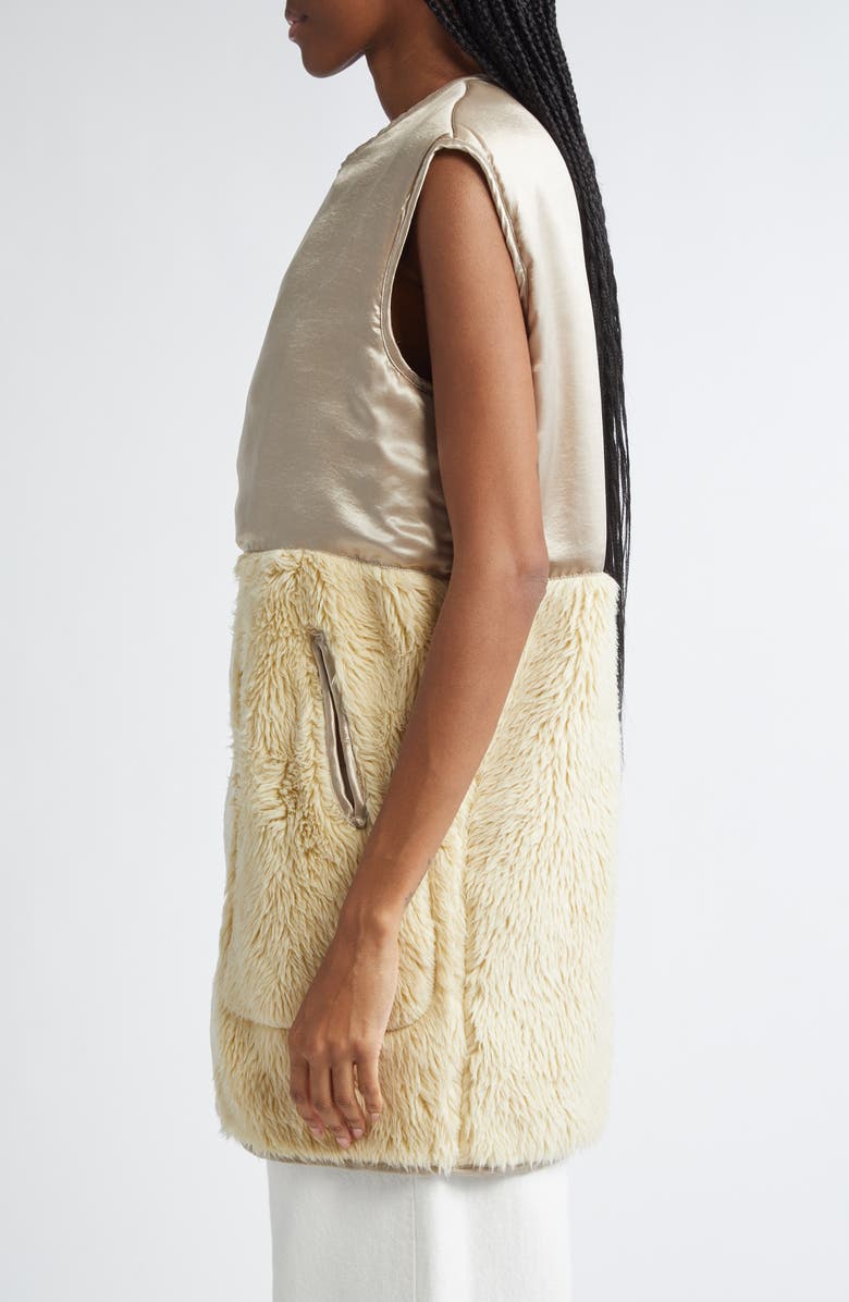 R13 Elongated Mixed Media Liner Vest, Alternate, color,