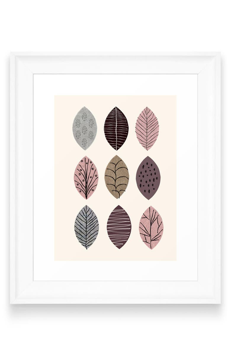 Deny Designs Elanor D.G. Nature Inspired Leaf Framed Wall Art, Main, color, 