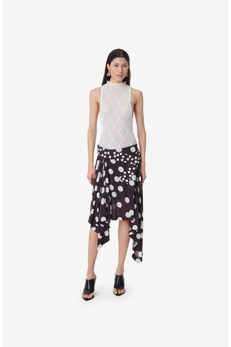 The Duline Midi Skirt, Main, color, LARGE CELL POLKA