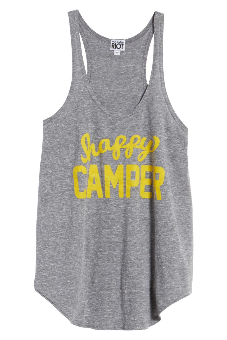 Happy Camper Athena Tank, Alternate, color, HGREY