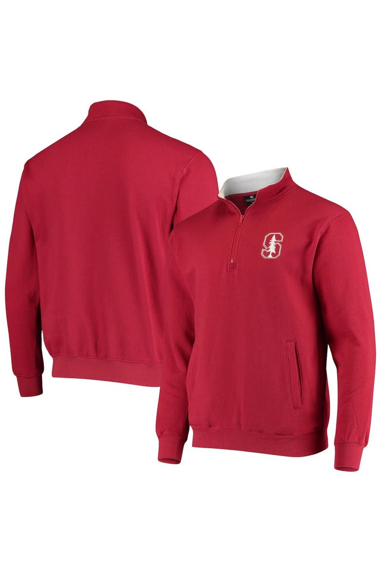 Men's Colosseum Cardinal Stanford Cardinal Tortugas Logo Quarter-Zip Jacket, Alternate, color, Cardinal