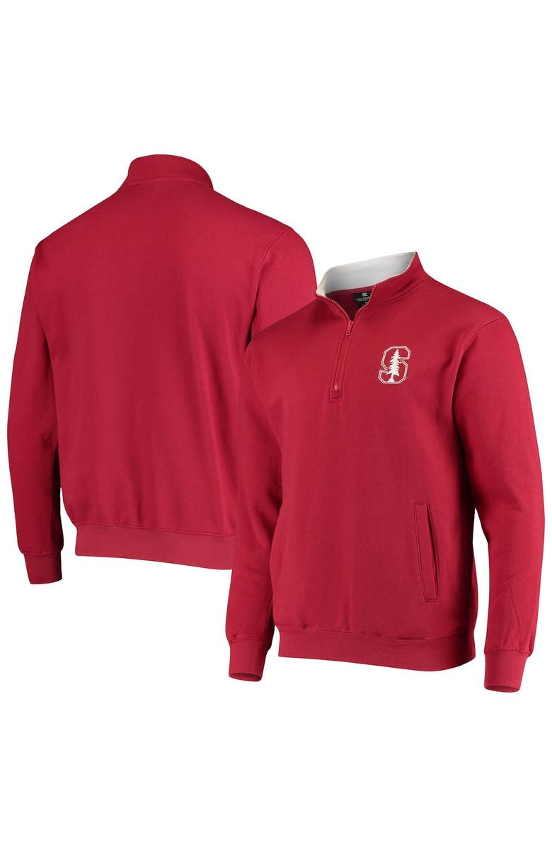 COLOSSEUM Men's Colosseum Cardinal Stanford Cardinal Tortugas Logo Quarter-Zip Jacket, Alternate, color, Cardinal