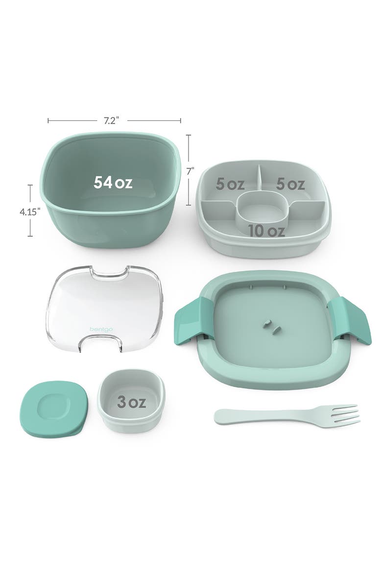 All-in-One Salad Container, Alternate, color, COASTAL AQUA