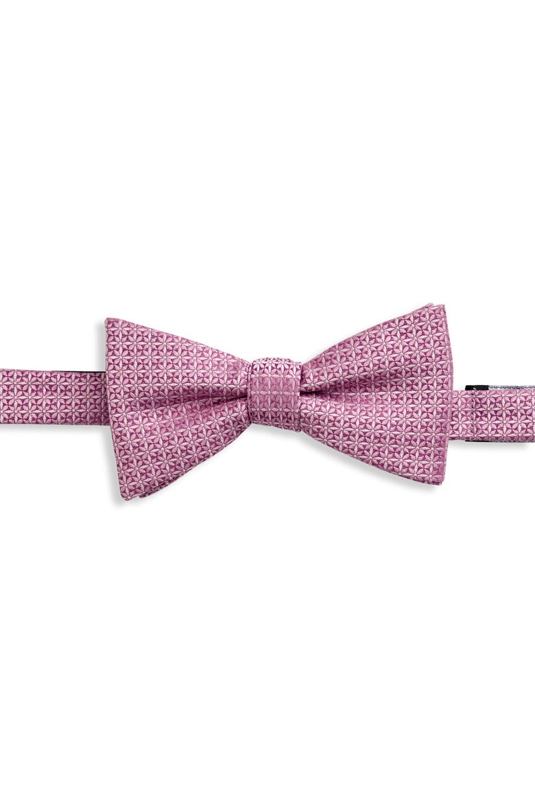Big & Tall Geometric Bow Tie, Main, color, PINK