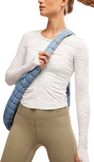 FP Movement Right on Run Long Sleeve Jacquard Top