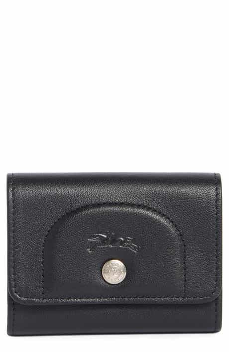 Longchamp Le Pliage Leather Flap Card Case