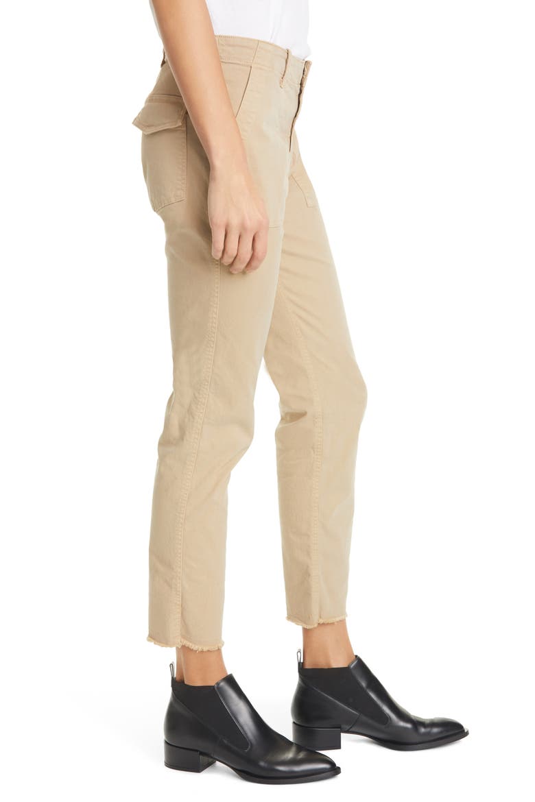Jenna Slim Crop Stretch Twill Pants, Alternate, color, DESERT SAND