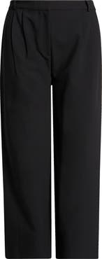 Open Edit Icon Wide Leg Pleated Trousers