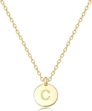 House of Frosted Initial Pendant Necklace