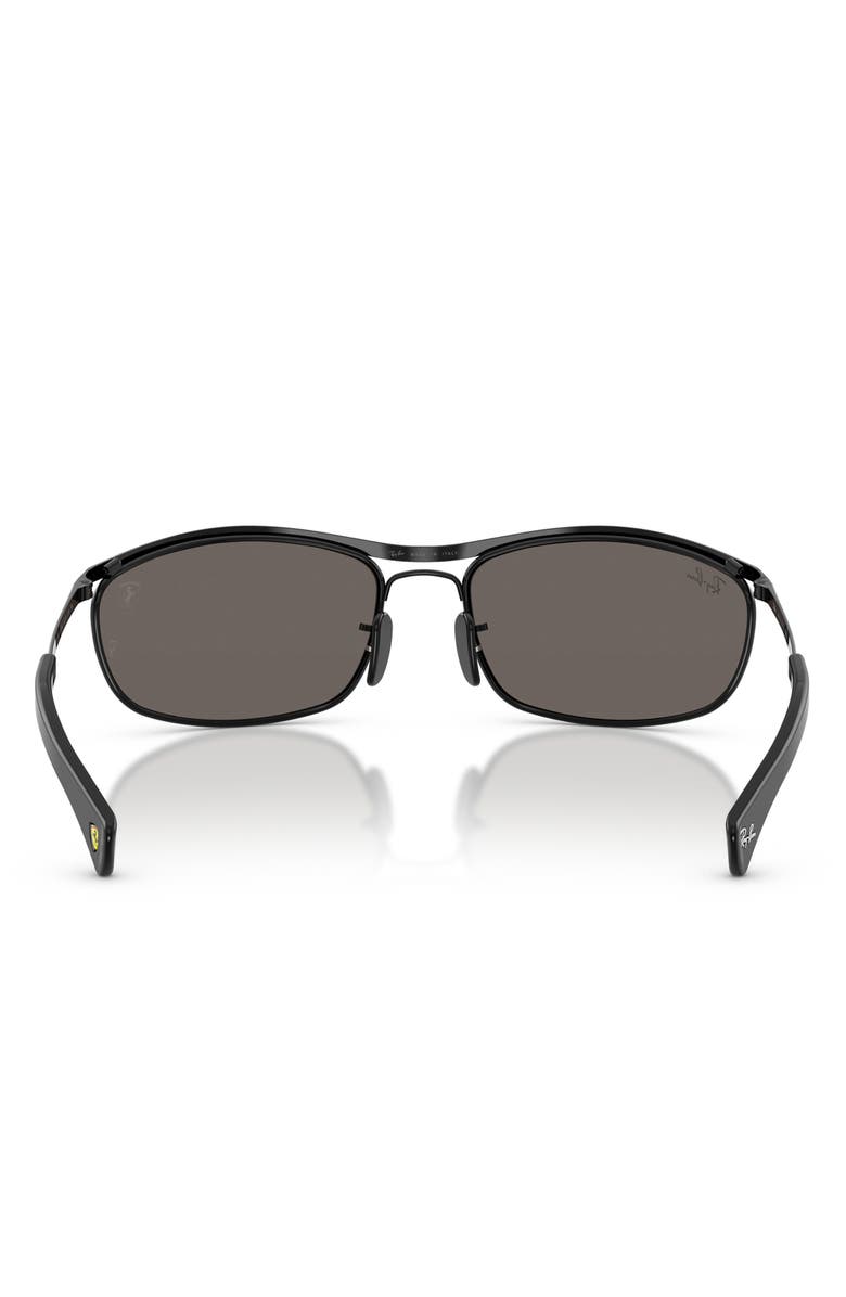 Ray-Ban x Ferrari 62mm Oversize Oval Sunglasses, Alternate, color, Black / Dark Grey