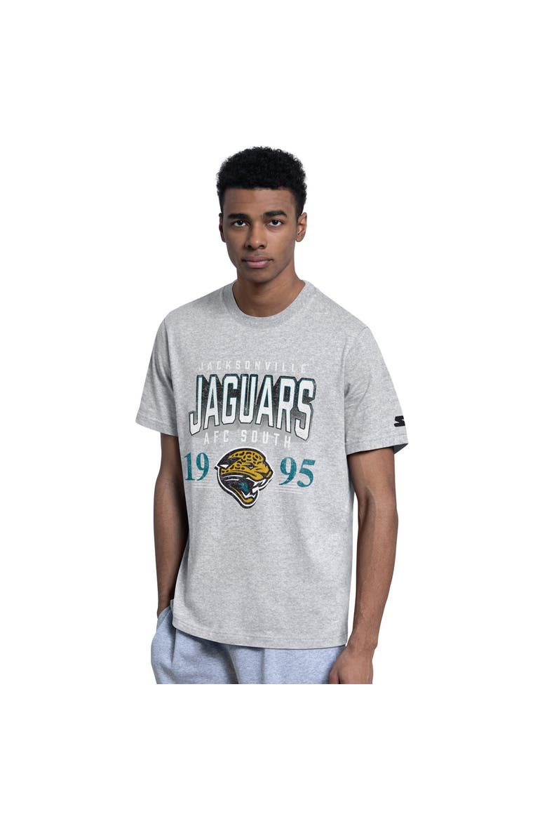 Men's Starter  Black/Heather Gray Jacksonville Jaguars Two-Pack Throwback Logo T-Shirt Set, Alternate, color, Black