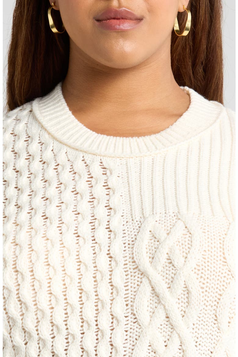 Patchwork Sweater Vest, Alternate, color, ANTIQUE CREAM