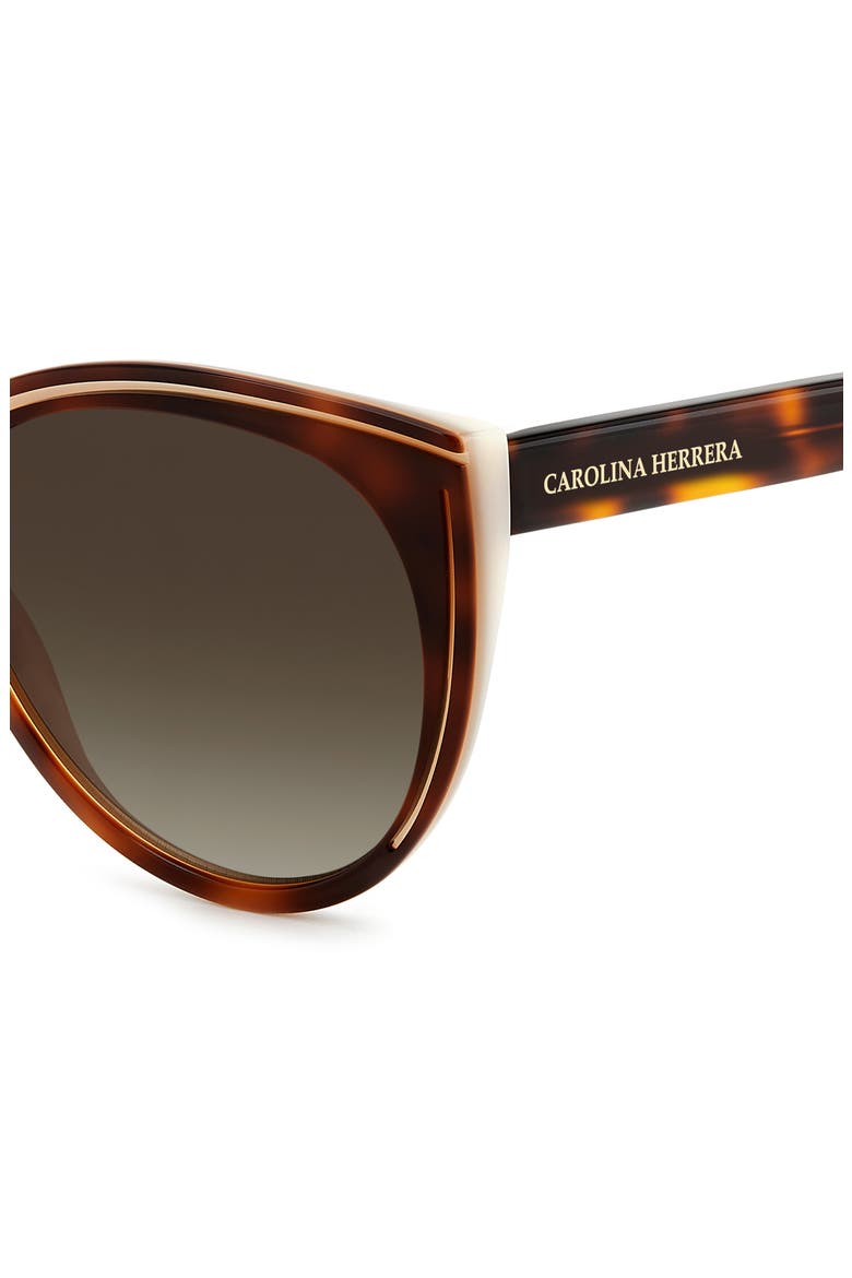 Her 56mm Cat Eye Sunglasses, Alternate, color, HAVANA WHITE