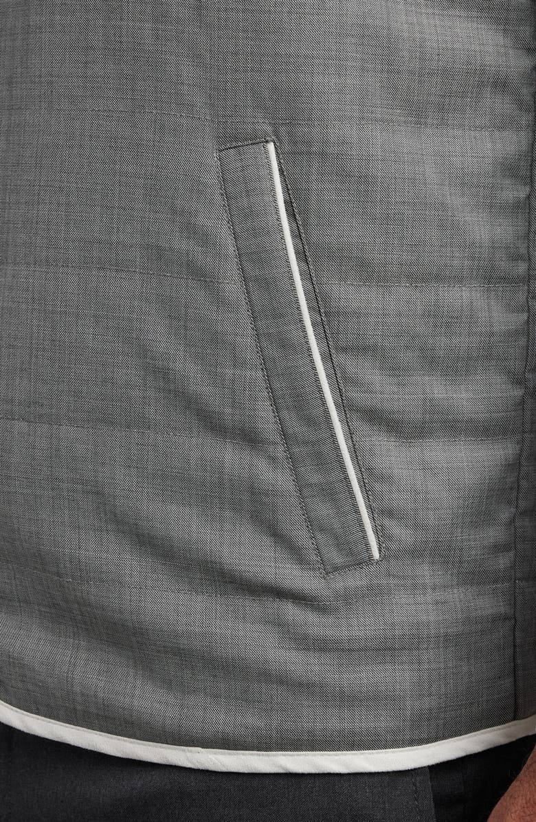 David Donahue Urban Quilted Wool Vest, Alternate, color, Smoke Grey