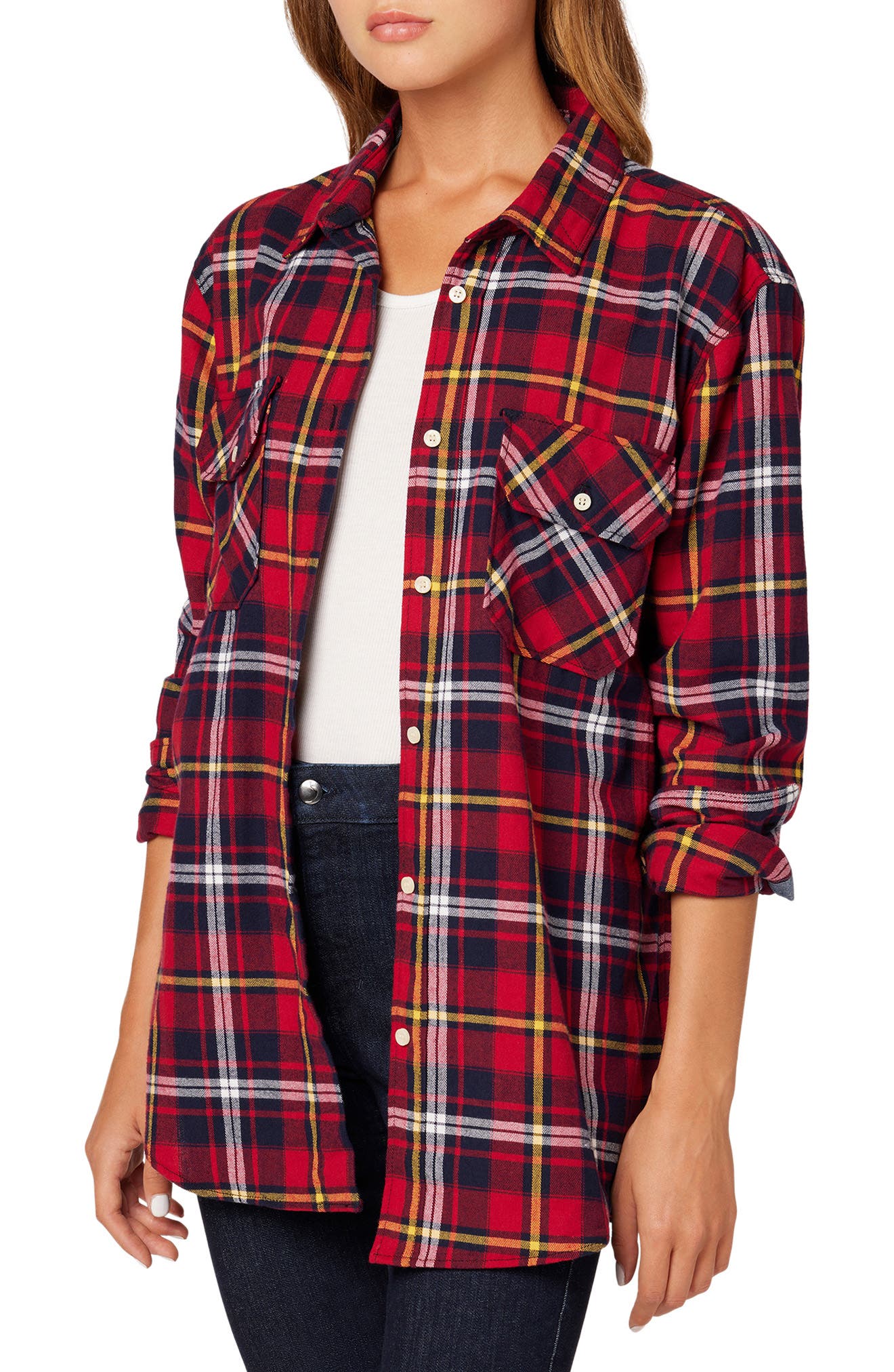 selected BRUSHED RED PLAID