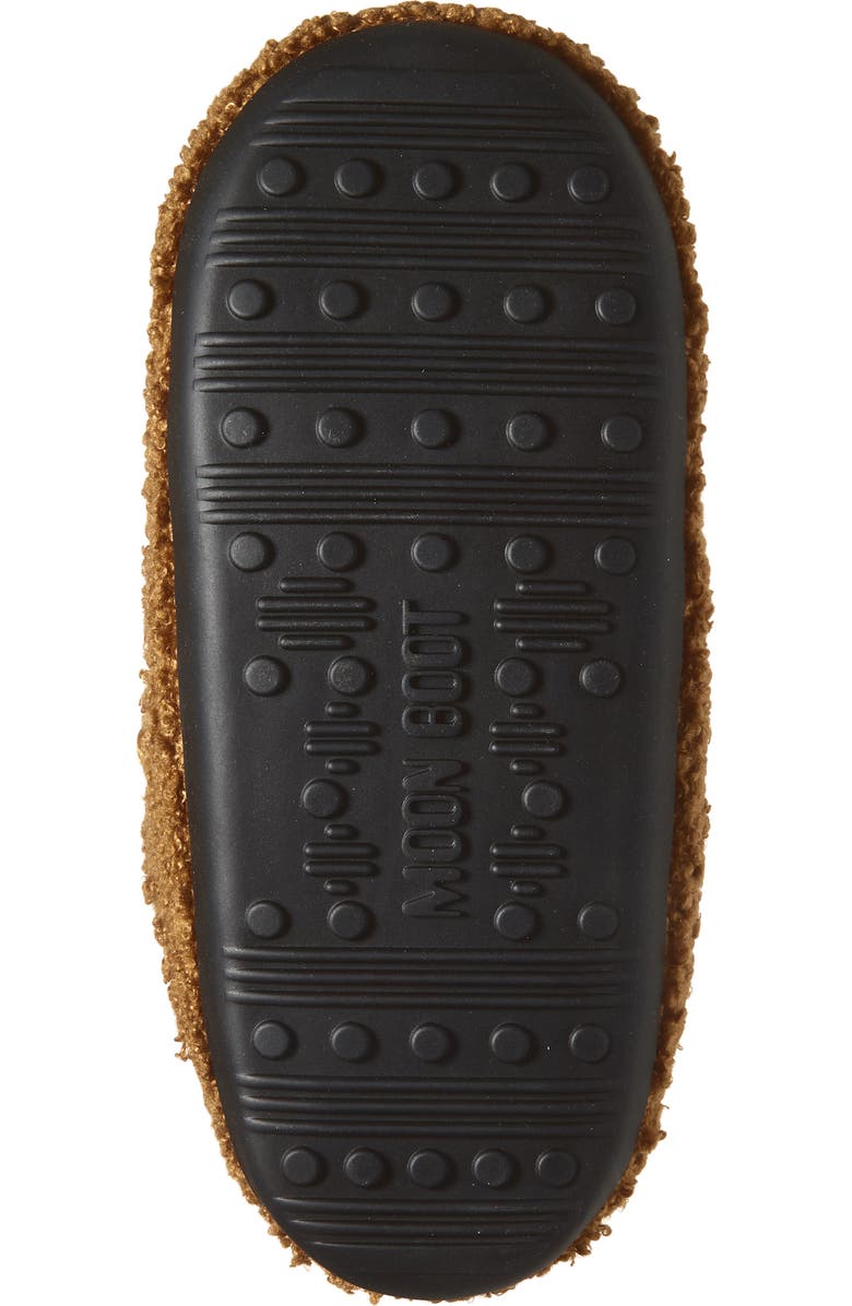 Moon Boot<sup>®</sup> Teddy Water Repellent Scuff Slipper, Alternate, color, Cognac