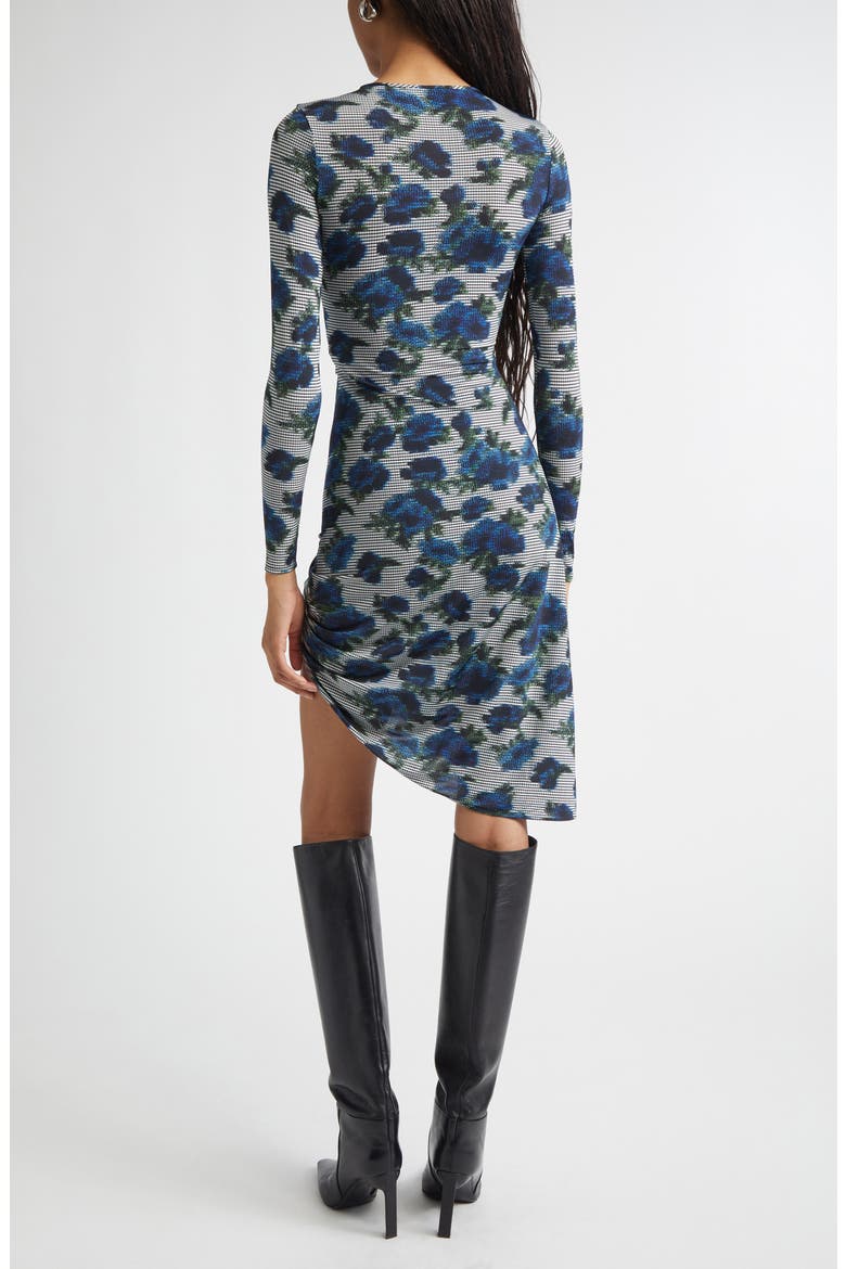 Suspended Ascii Floral Long Sleeve Jersey Dress, Alternate, color, PRINT-BLUE