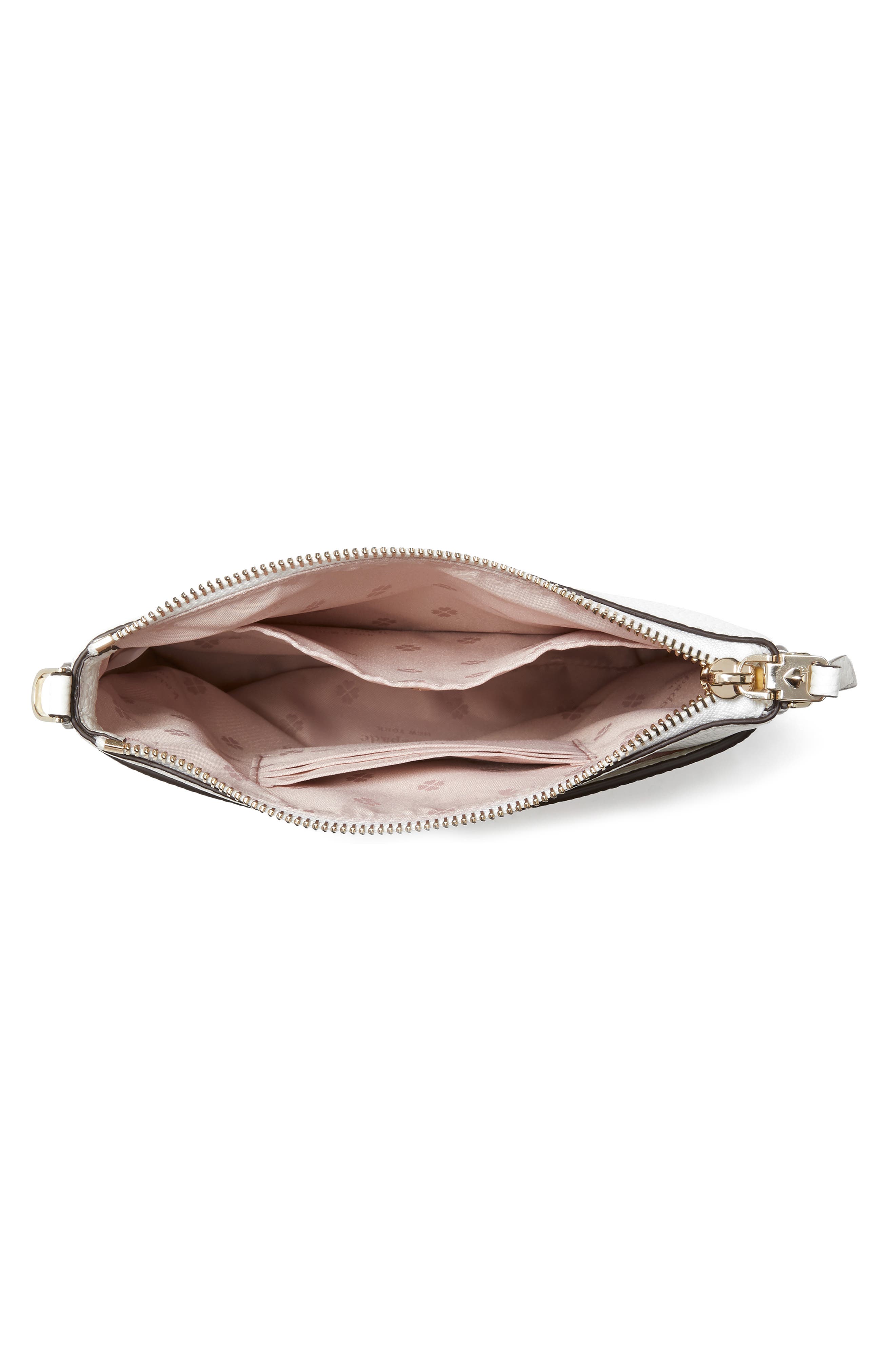 small polly leather crossbody bag, Alternate, color, OPTIC WHITE
