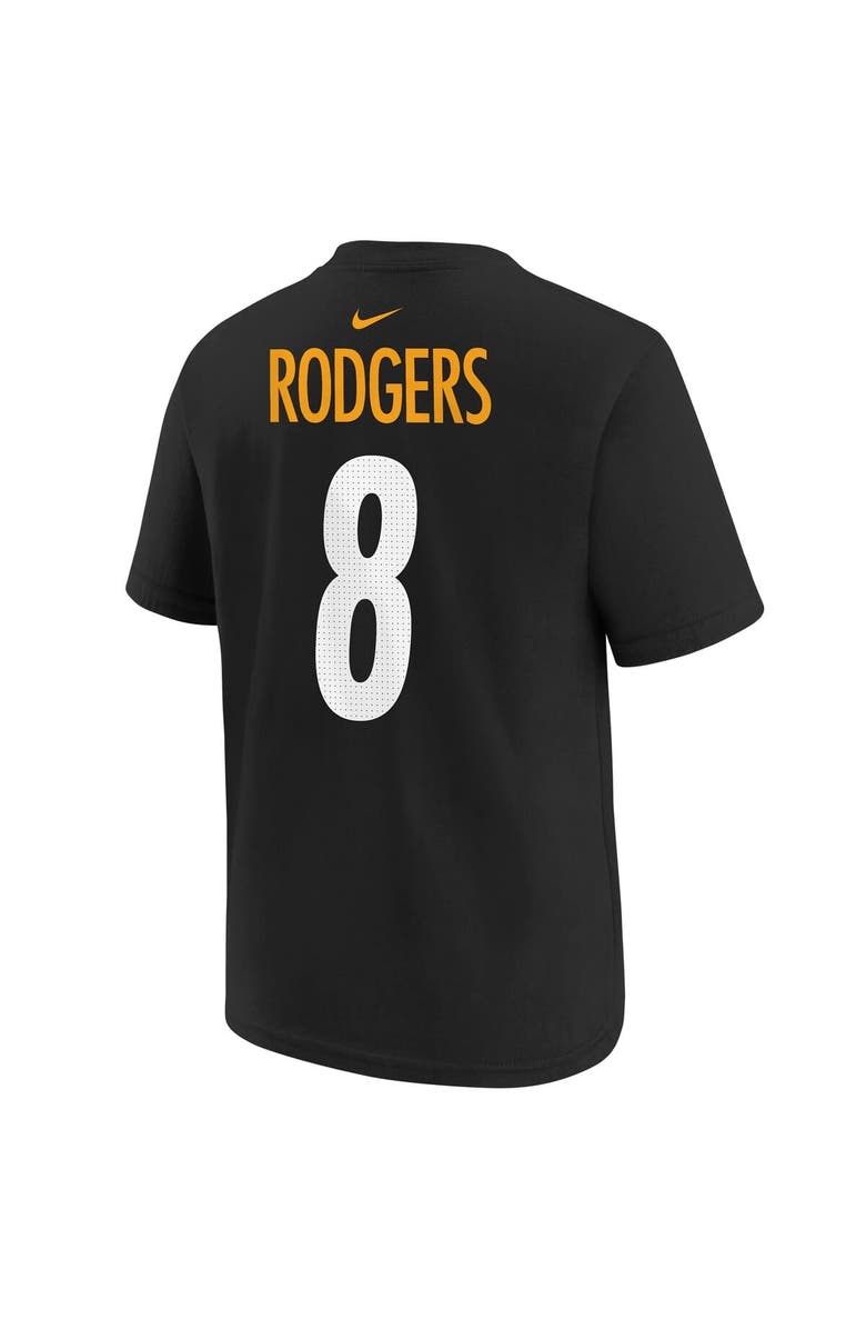Outerstuff Youth Aaron Rodgers Black Pittsburgh Steelers Player Name & Number T-Shirt, Alternate, color, Black