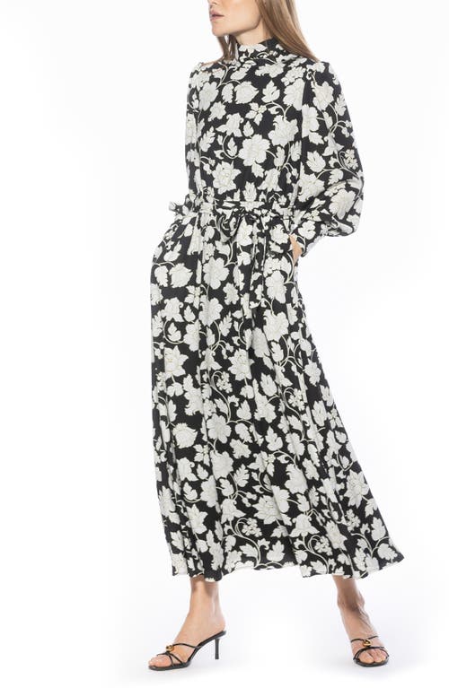 Alexia Admor Saliah Mockneck Blouson Sleeve Dress In Black