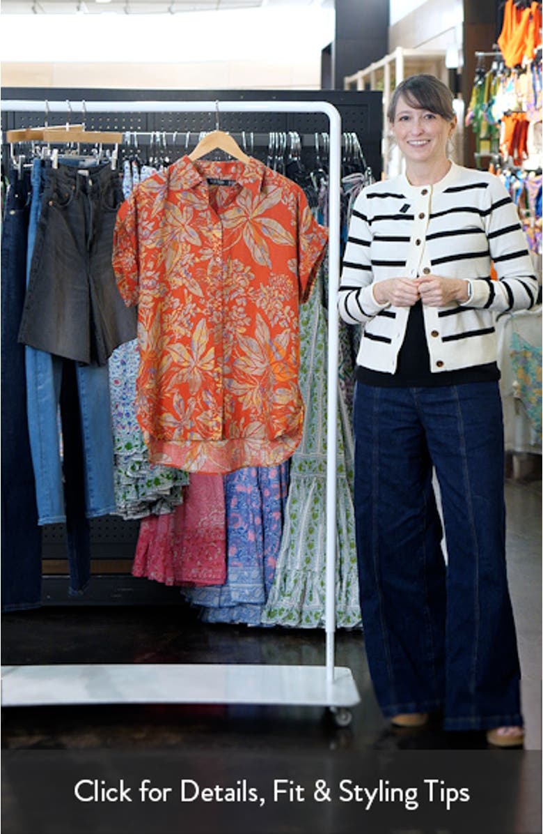 Floral Print Linen Shirt, sales video thumbnail