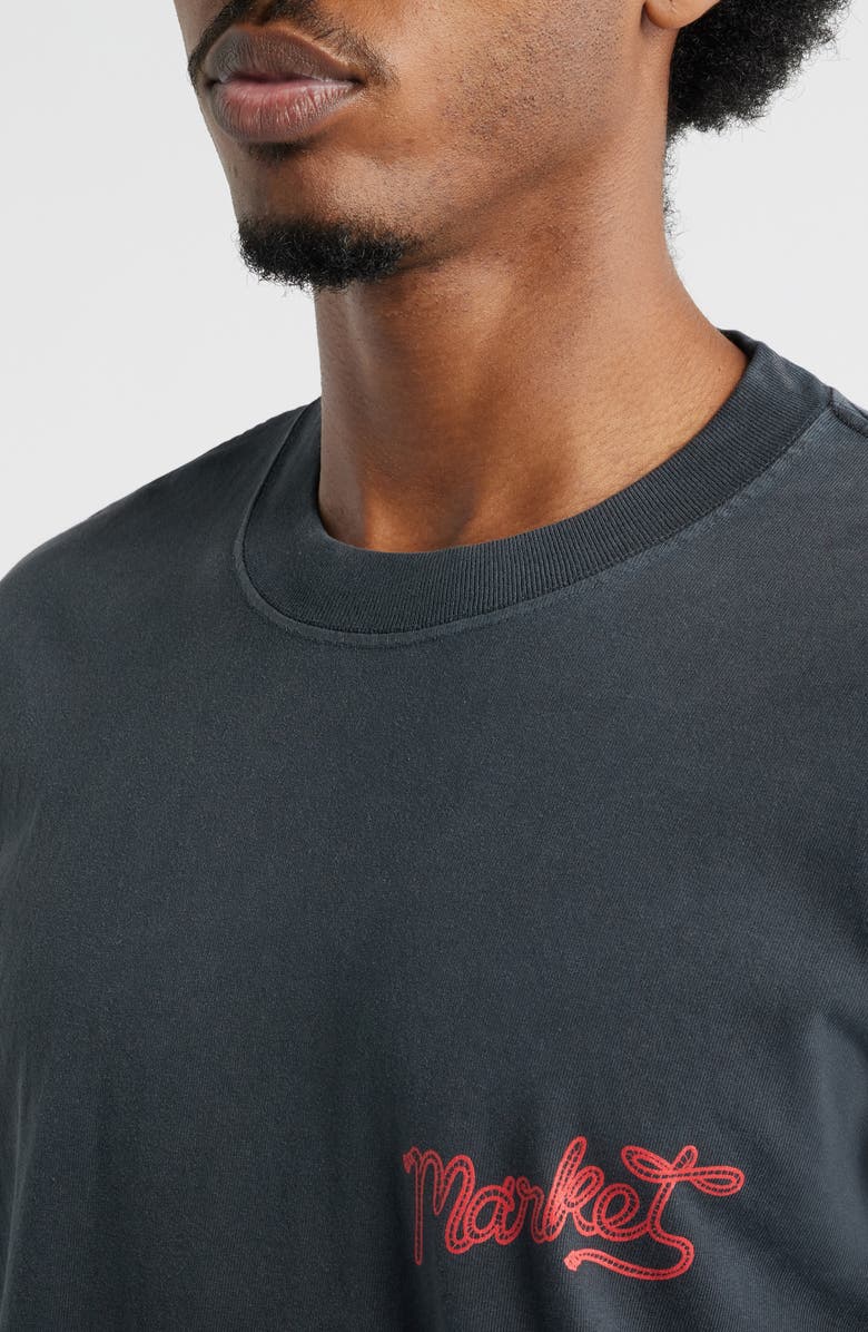 MARKET Lasso Lockup Cotton Graphic T-Shirt, Alternate, color, Pirate-Black