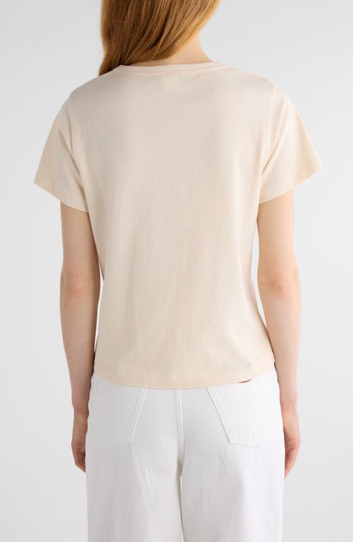 Chloé Pink Crewneck T-shirt With Maxi Logo Print On The Front In Cotton Woman In Neutral