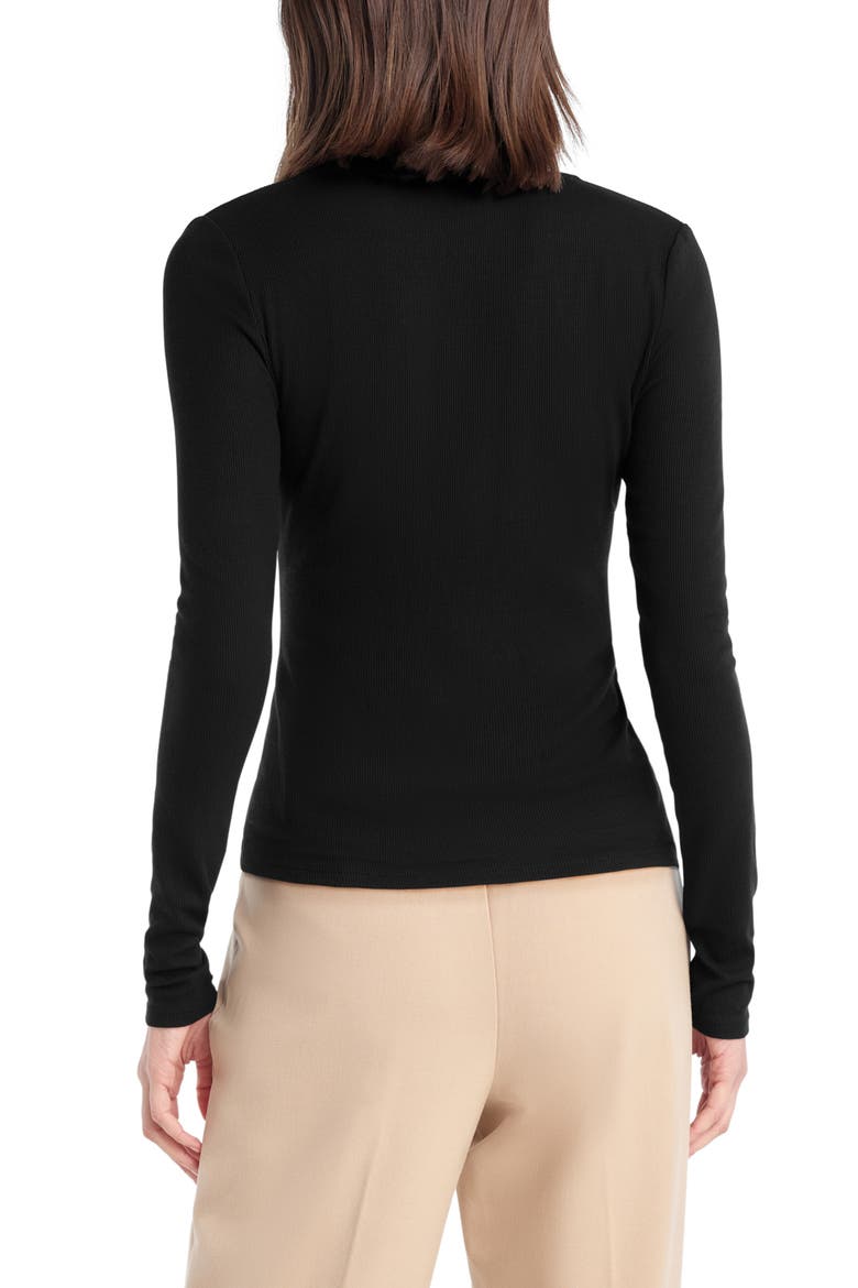 The Good Luck Long Sleeve Rib Top, Alternate, color, BLACK