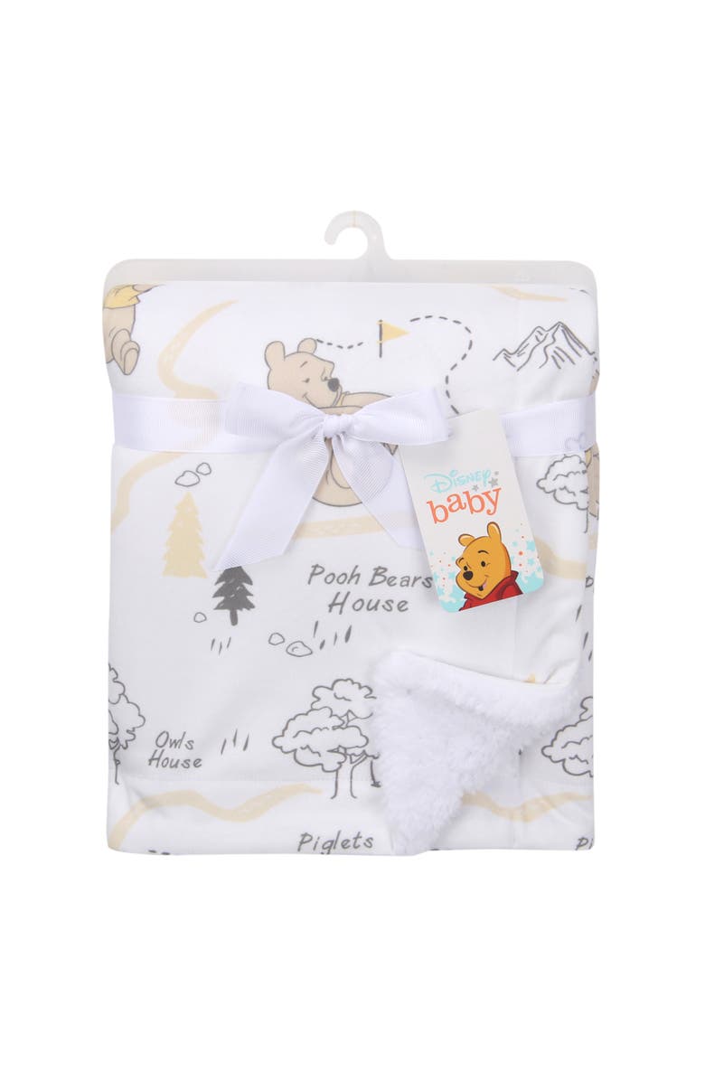 Lambs & Ivy Disney Baby Pooh and the Hundred Acre Woods White Baby Blanket, Alternate, color, White