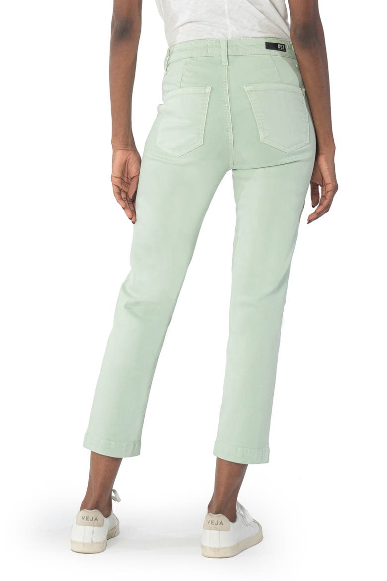 Rachel High Waist Straight Leg Jeans, Alternate, color, SAGE GREEN