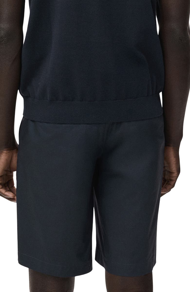 MANGO Cotton Bermuda Shorts, Alternate, color, Navy