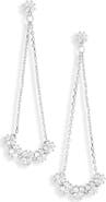 NORDSTROM RACK Cubic Zirconia Triangle Chain Drop Earrings
