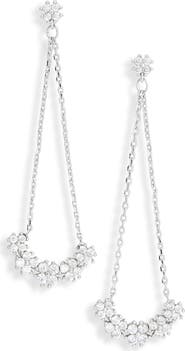 NORDSTROM RACK Cubic Zirconia Triangle Chain Drop Earrings