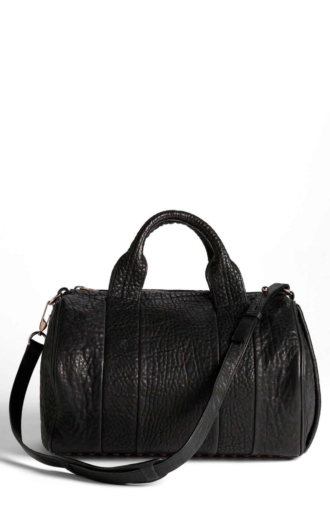 Alexander Wang 'Rocco - Rosegold' Leather Satchel, Main, color, 