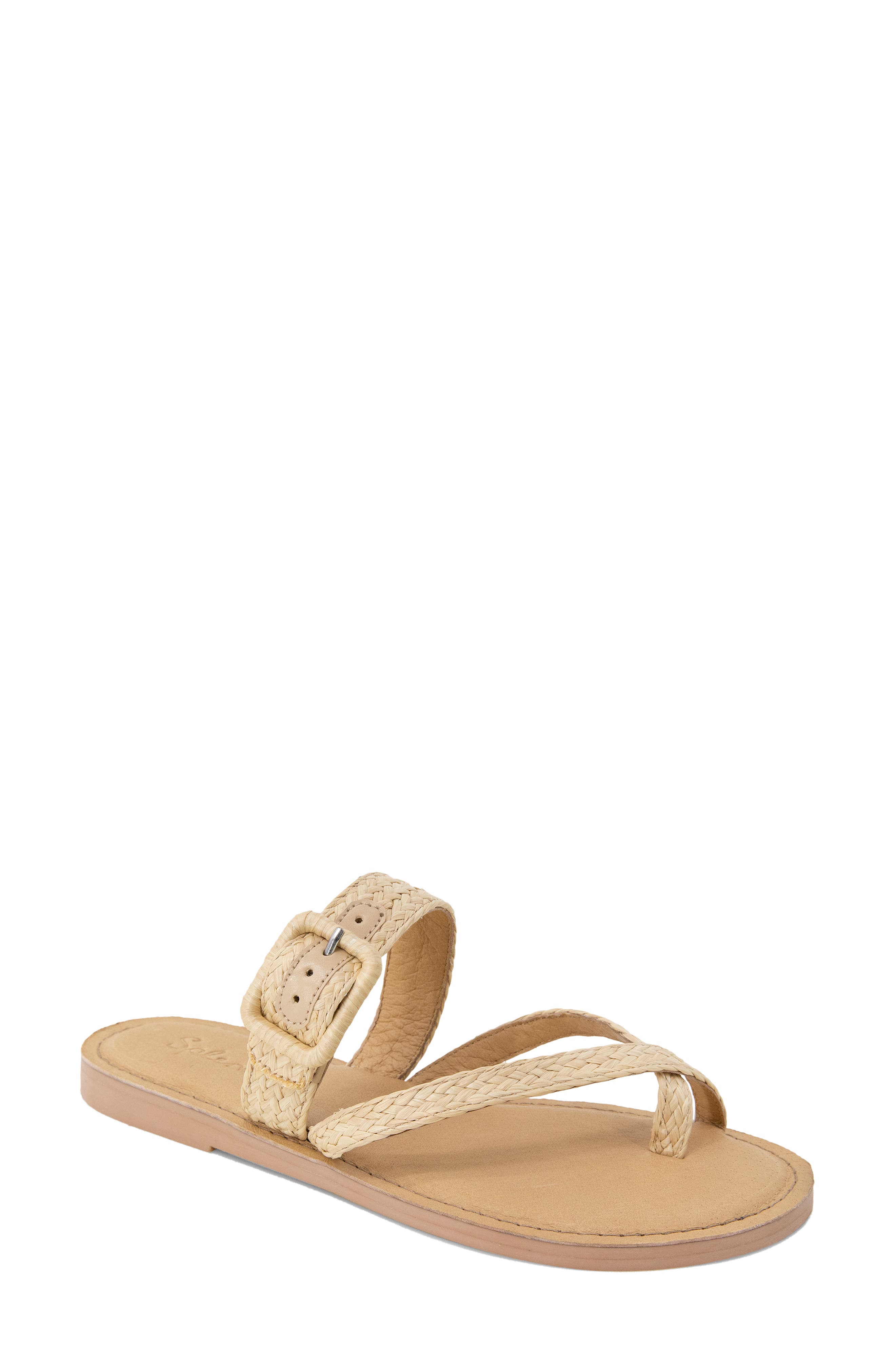 Sutton Toe Loop Sandal, Main, color, NATURAL