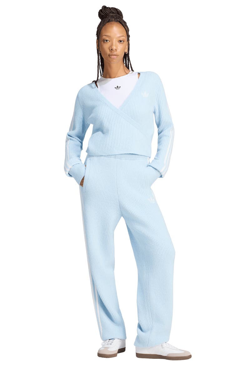Rib Surplice Cardigan, Alternate, color, WONDER BLUE
