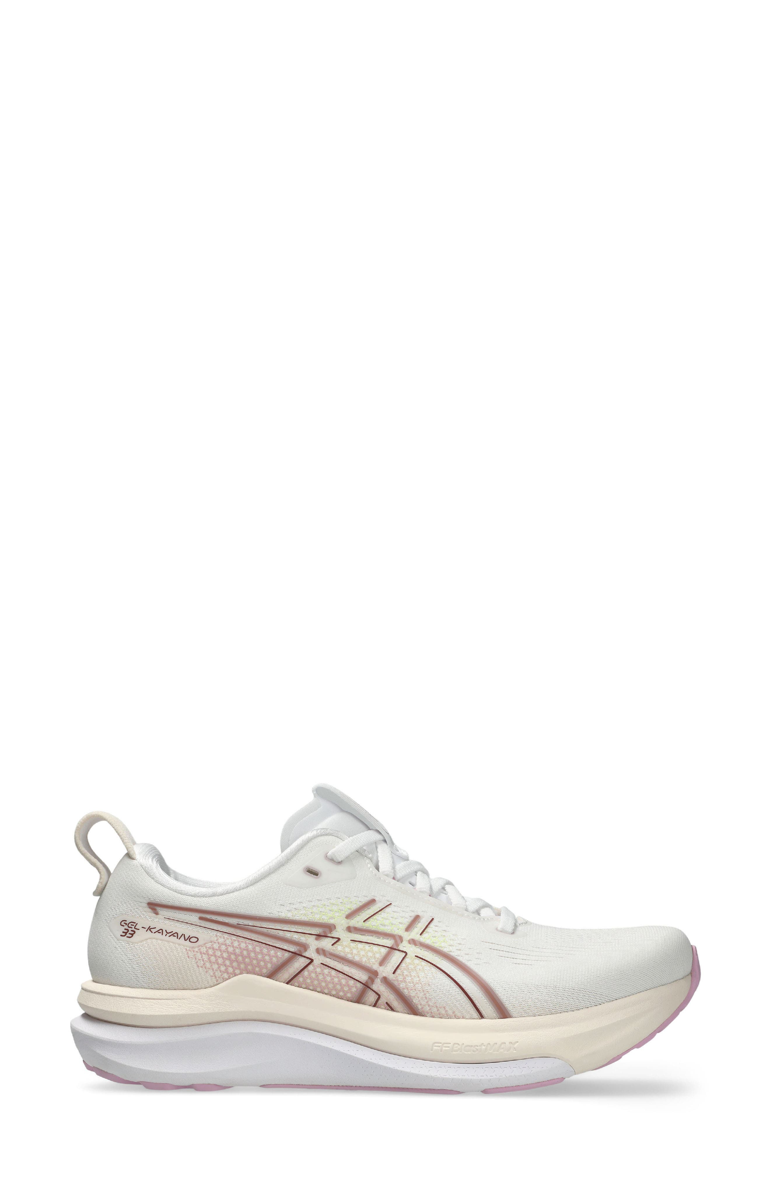 GEL-KAYANO 33 Platinum Running Shoe, Alternate, color, WHITE/HAZY LILAC