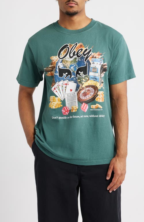 Obey Act Now Graphic T-shirt In Blue