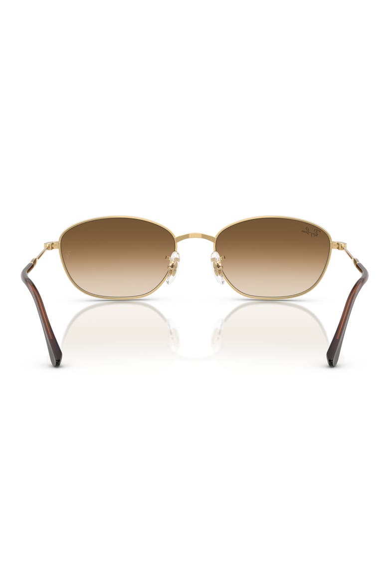 58mm Irregular Oval Sunglasses, Alternate, color, GOLD FLASH