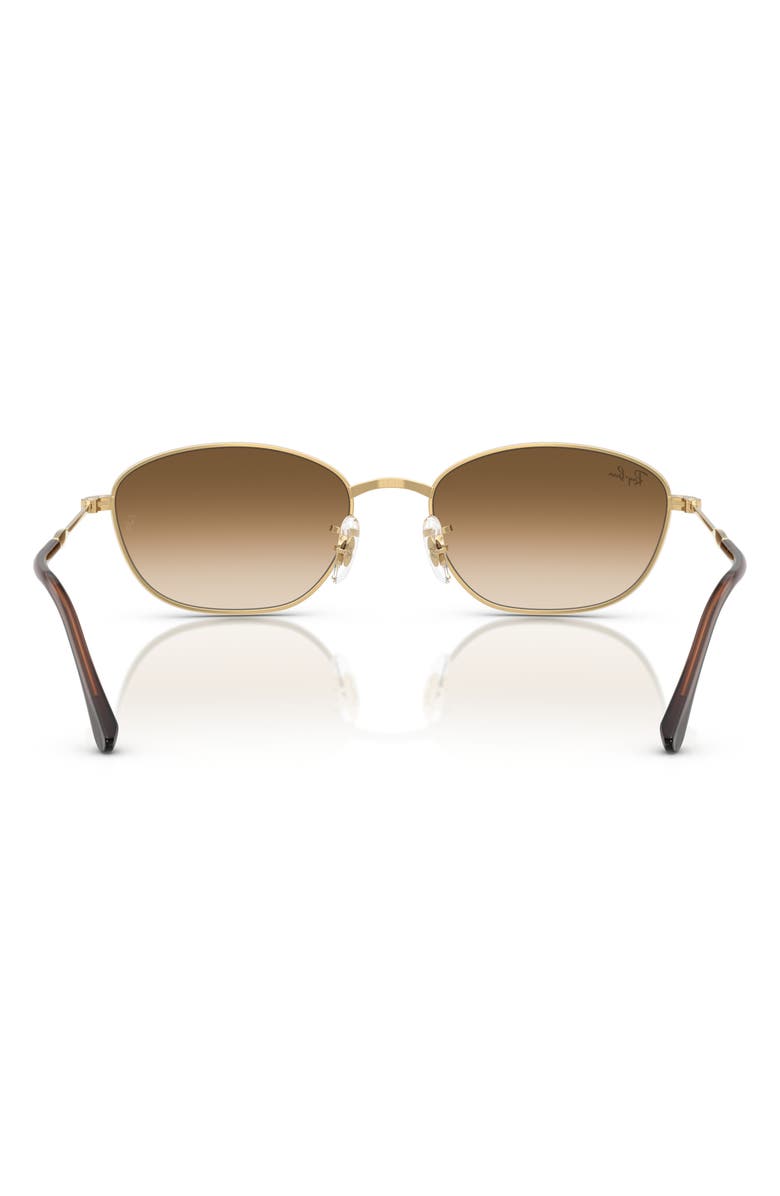 Ray-Ban 55mm Irregular Sunglasses, Alternate, color, Gold Flash