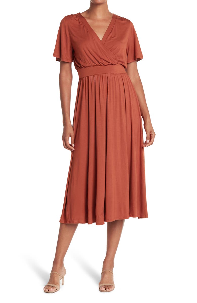 West Kei Knit Short Sleeve Midi Dress, Main, color,