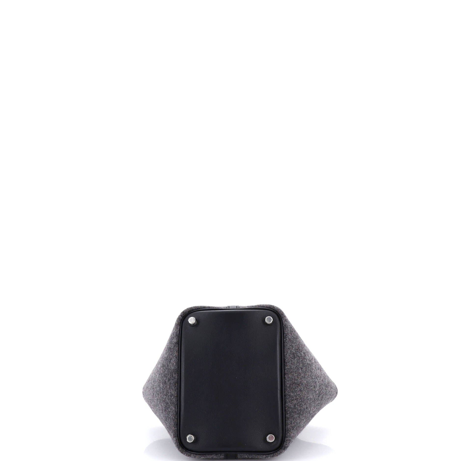 Pre-Owned Hermes Picotin Lock Bag Felt with Leather PM, Alternate, color, Gris Moyen