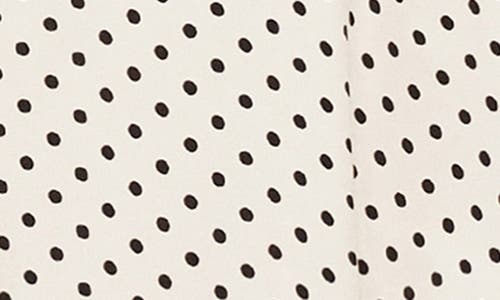 Mango Adela Polka Dot Belted Shirtdress In Off White